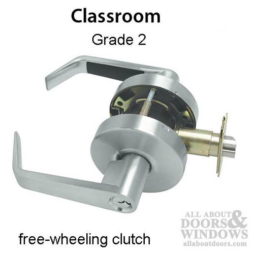 Grade 2, Classroom Lever Lock, 2-3/4bs,  Commercial - (26D) Satin Chrome - Grade 2, Classroom Lever Lock, 2-3/4bs,  Commercial - (26D) Satin Chrome