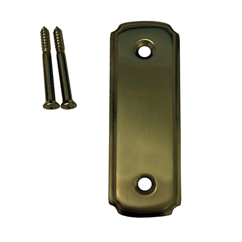 Andersen Gliding Door Cover Plate, Newbury Style - Antique Brass - Andersen Gliding Door Cover Plate, Newbury Style - Antique Brass