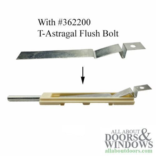 Flat Spring, T-Astragal Flush Bolt - Steel - Flat Spring, T-Astragal Flush Bolt - Steel