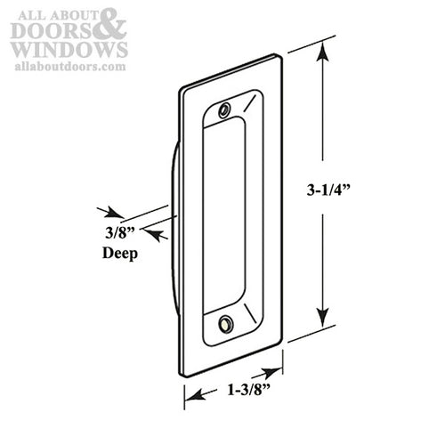 Pocket Door Pull Handle for Sliding Door - Polished Brass - Pocket Door Pull Handle for Sliding Door - Polished Brass