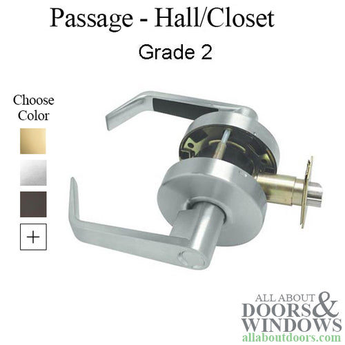 Grade 2, Passage Lever, 2-3/4bs,  Commercial - Choose Color - Grade 2, Passage Lever, 2-3/4bs,  Commercial - Choose Color