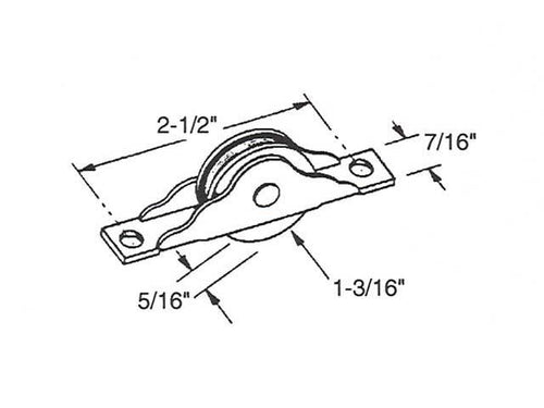 Rollers, Sliding Door, 1-3/16 inch O.D., Nylon - Rollers, Sliding Door, 1-3/16 inch O.D., Nylon