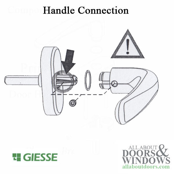 Giesse Prima Handle Set For Sliding Patio Door - Giesse Prima Handle Set For Sliding Patio Door