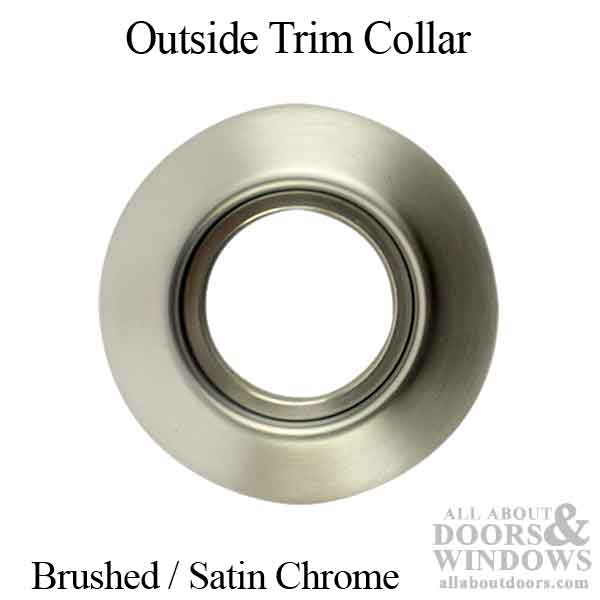 Outside Trim Collar for Lori Deadbolt - Satin Chrome - Outside Trim Collar for Lori Deadbolt - Satin Chrome