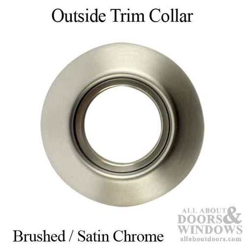 Outside Trim Collar for Lori Deadbolt - Satin Chrome - Outside Trim Collar for Lori Deadbolt - Satin Chrome