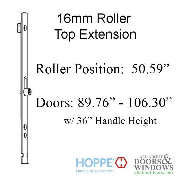 16mm Manual Top Extension, Roller @ 50.59