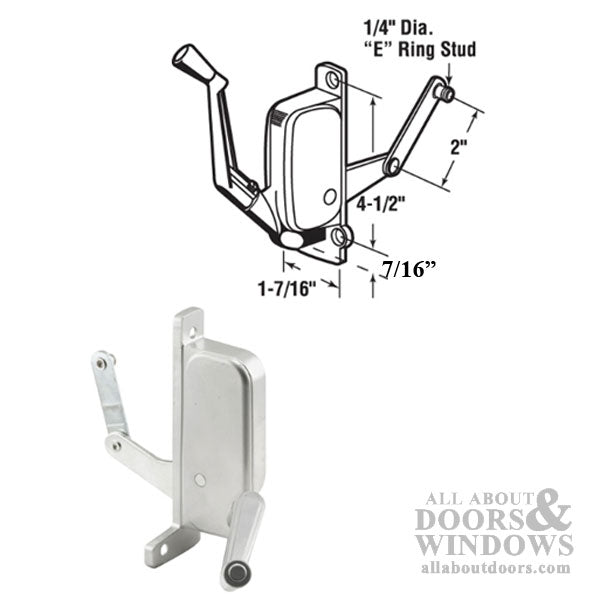 Awning Operator for a.b.c. Windows - Right - Aluminum - Awning Operator for a.b.c. Windows - Right - Aluminum