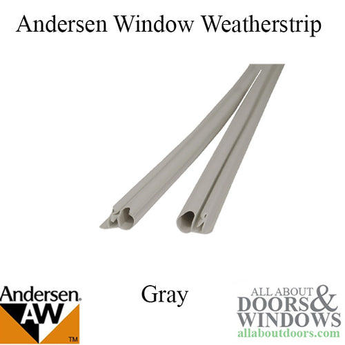 Andersen Casement Window Weatherstrip, Pair PSC6 - Gray - Andersen Casement Window Weatherstrip, Pair PSC6 - Gray