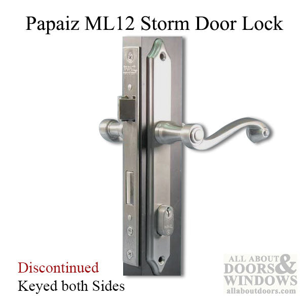 Papaiz ML12 Storm Door Mortise Lock and Handle for Storm Doors - Papaiz ML12 Storm Door Mortise Lock and Handle for Storm Doors