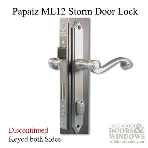 Papaiz ML12 Storm Door Mortise Lock and Handle for Storm Doors - Papaiz ML12 Storm Door Mortise Lock and Handle for Storm Doors
