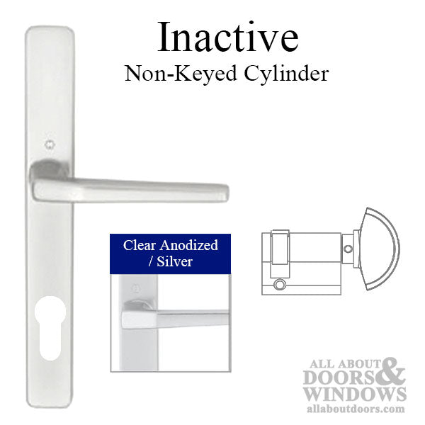 HOPPE Frankfurt A117 / 2246N Inactive Multipoint Handleset Clear Anodized Aluminum - HOPPE Frankfurt A117 / 2246N Inactive Multipoint Handleset Clear Anodized Aluminum