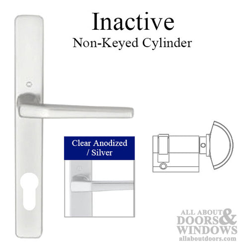 HOPPE Frankfurt A117 / 2246N Inactive Multipoint Handleset Clear Anodized Aluminum - HOPPE Frankfurt A117 / 2246N Inactive Multipoint Handleset Clear Anodized Aluminum