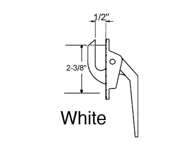 Locking Handle, Casement 2-3/8 screw spacing - White - Locking Handle, Casement 2-3/8 screw spacing - White