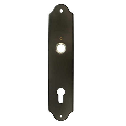 HOPPE Wide Traditional Interior Backplate M3965N for Active/Inactive Handlesets - Rustic Umber