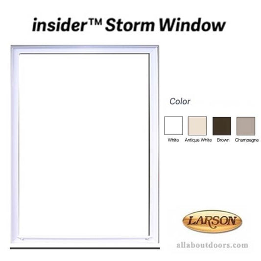 Larson Insider, Interior storm window , Clear Glass