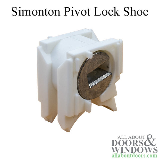 Pivot Lock Shoe,  w/o Tabs  - White Plastic