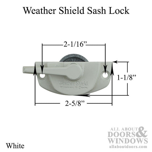 Sash Lock and Keeper, Left Hand, 2-1/16