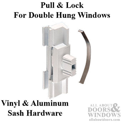 Pull and Lock - Vinyl and Aluminum Sash Hardware, Diecast - White - Pull and Lock - Vinyl and Aluminum Sash Hardware, Diecast - White