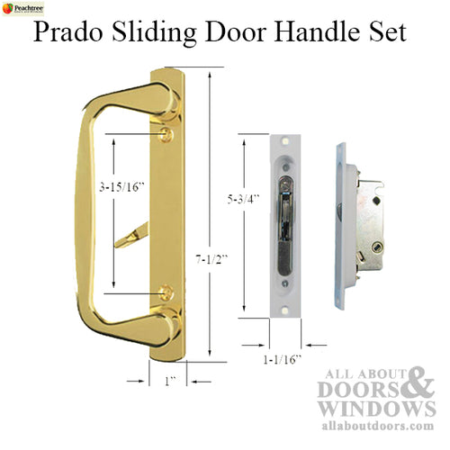 Prado, Peachtree Sliding Door Handleset - Choose Color - Prado, Peachtree Sliding Door Handleset - Choose Color