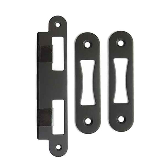 GU Set of 3 Strike Plates for 1-3/4 thick door, 45 mm - Dark Bronze