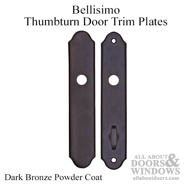 Trim Plates, 5146  Passive Door with Thumbturn - Dark Bronze - Trim Plates, 5146  Passive Door with Thumbturn - Dark Bronze