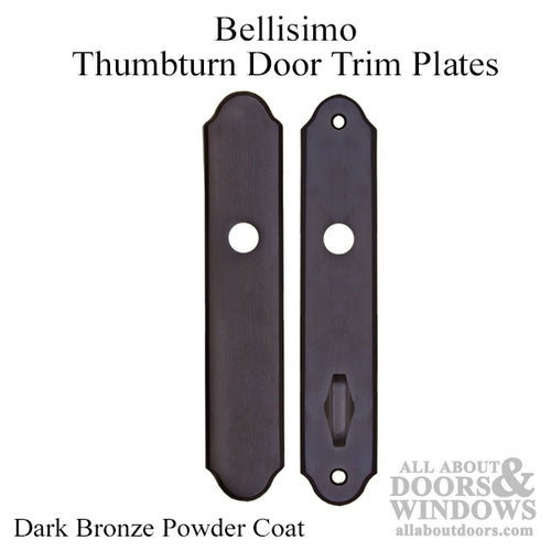 Trim Plates, 5146  Passive Door with Thumbturn - Dark Bronze - Trim Plates, 5146  Passive Door with Thumbturn - Dark Bronze
