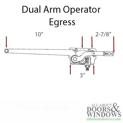 Andersen Eagle E-Series Egress Casement Operator Left Hand - Andersen Eagle E-Series Egress Casement Operator Left Hand
