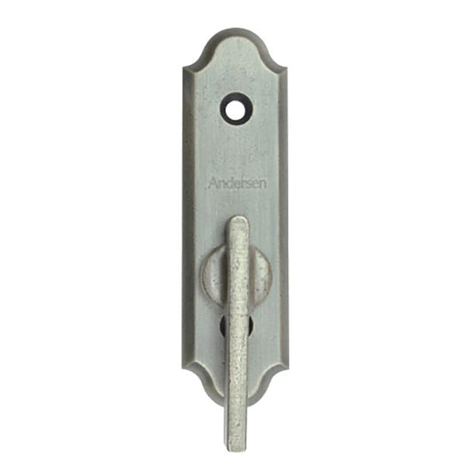 Andersen Frenchwood Gliding Doors - Thumb Latch - Encino - Inside Lock - Distressed Nickel