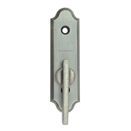 Andersen Frenchwood Gliding Doors - Thumb Latch - Encino - Inside Lock - Distressed Nickel - Andersen Frenchwood Gliding Doors - Thumb Latch - Encino - Inside Lock - Distressed Nickel