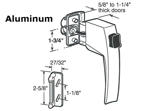 Push Button Latch - 1-3/4 Hole Spacing - Choose Color - Push Button Latch - 1-3/4 Hole Spacing - Choose Color