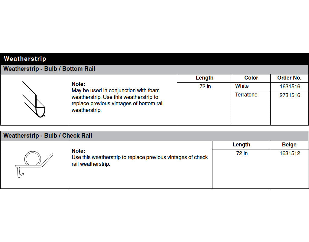 Andersen Window Weatherstrip, Offset Bulb,  Narroline, 72 inch - Beige - Andersen Window Weatherstrip, Offset Bulb,  Narroline, 72 inch - Beige