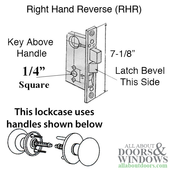 Lock Case, Marks Mortise, 90 Series LH / RHR - Choose Color - Lock Case, Marks Mortise, 90 Series LH / RHR - Choose Color