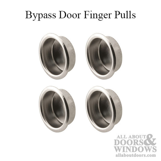 Bypass Door Finger Pull Steel 0.75 Inch Diameter