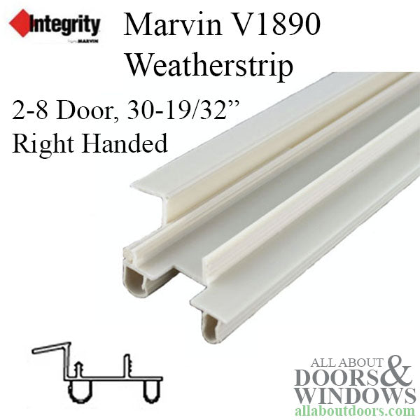 Marvin Integrity Hinged Door Sweep, Secondary 2-8 Door, Right Hand - Marvin Integrity Hinged Door Sweep, Secondary 2-8 Door, Right Hand