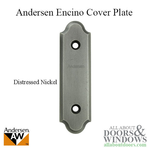 Andersen Gliding Door Cover Plate, Encino Style - Distressed Nickel - Andersen Gliding Door Cover Plate, Encino Style - Distressed Nickel