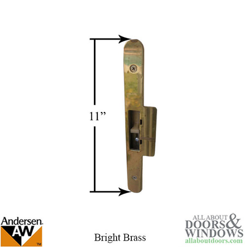 Andersen Strike Plate Cover, AP/PA Door - Bright Brass - Andersen Strike Plate Cover, AP/PA Door - Bright Brass