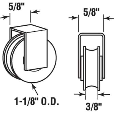 Roller Only,  1-1/8  Dia. 23/32 inch outside dia. 1/4 inch insid - Roller Only,  1-1/8  Dia. 23/32 inch outside dia. 1/4 inch insid