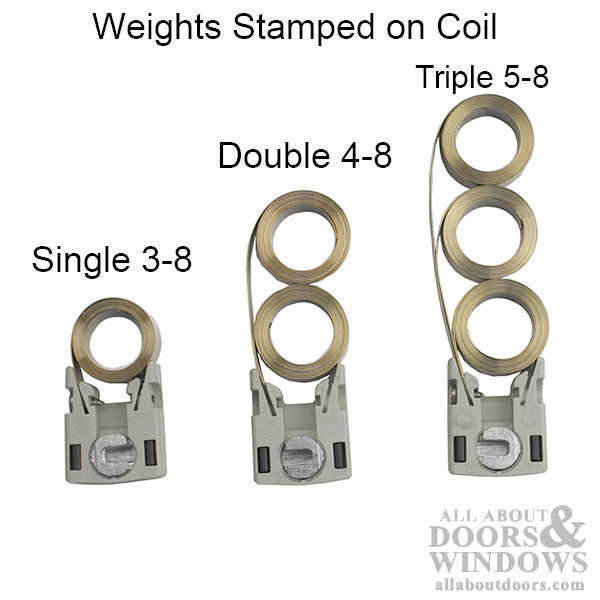 Constant Force 1/2 inch coil balance, triple spring with pivot lock shoe - Constant Force 1/2 inch coil balance, triple spring with pivot lock shoe