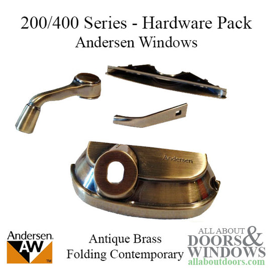 Andersen Casement Window - 200/400 Series - Hardware Pack - Folding Traditional - Antique Brass