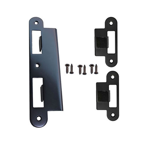 G-U Latch and Deadbolt Strike Plate Kit, Reversible, 2-1/4 Inch Door - Choose Color