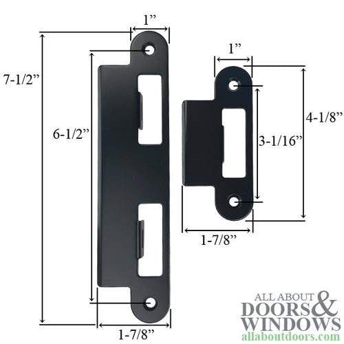 G-U Latch and Deadbolt Strike Plate Kit, Reversible, 2-1/4 Inch Door - Choose Color - G-U Latch and Deadbolt Strike Plate Kit, Reversible, 2-1/4 Inch Door - Choose Color