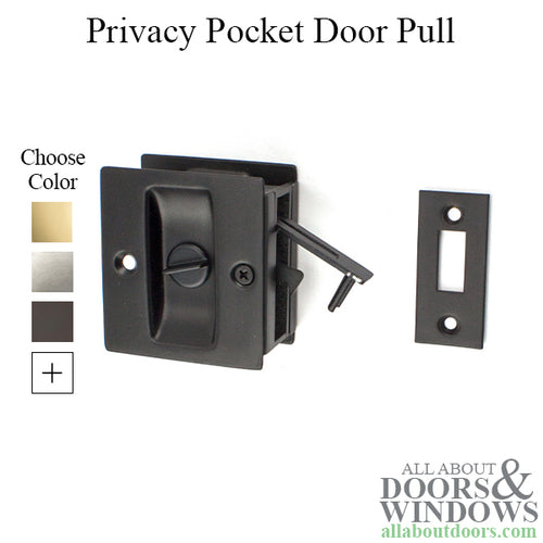 Pocket Door Pull, Privacy 2-1/2 x 2-3/4 - Choose Finish - Pocket Door Pull, Privacy 2-1/2 x 2-3/4 - Choose Finish