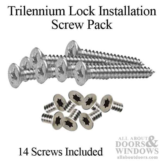 Screw, Trilennium 3-point Lock  Installation,  5/16" & 1-1/2",  14 pack - Stainless Steel