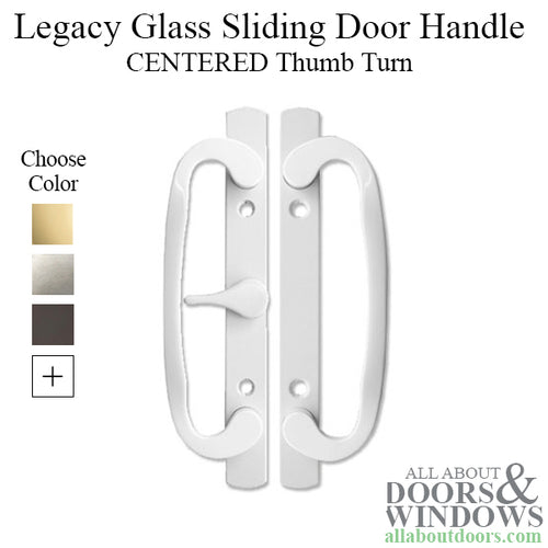 Legacy Sliding Glass Door Handle, CENTER Thumb Turn - Choose Color - Legacy Sliding Glass Door Handle, CENTER Thumb Turn - Choose Color