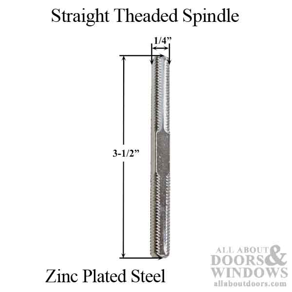 Spindle 3-1/2 Inch Straight Spindle Set with Screws for Old Style Mortise Door Knobs - Spindle 3-1/2 Inch Straight Spindle Set with Screws for Old Style Mortise Door Knobs