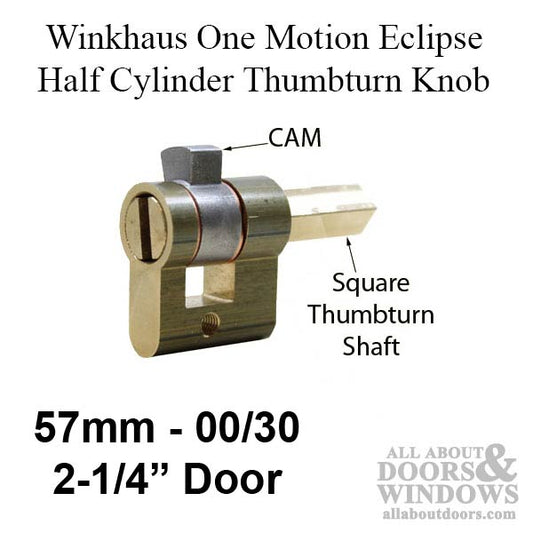 00/30T Winkhaus  Eclipse 2-1/4 / 57 mm Half Cylinder