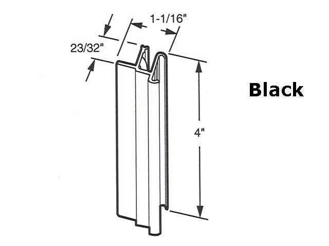 Latch and Pull - Vinyl and Aluminum Sash Hardware, Plastic - Black - Latch and Pull - Vinyl and Aluminum Sash Hardware, Plastic - Black