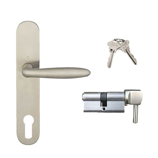HOPPE Verona Active Keyed 1-3/4" door Handle Set Stainless Steel