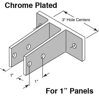 Urinal Screen Wall Bracket for 1 Inch Panels - Urinal Screen Wall Bracket for 1 Inch Panels