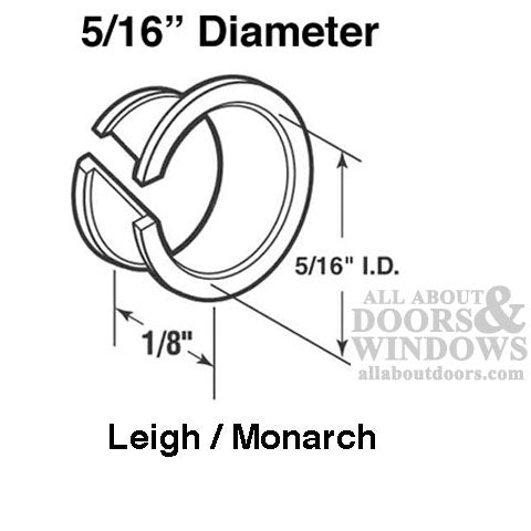 Leigh / Monarch Bushing ( Nylinder ), 5/16 inch Inside Diameter,  Nylon / Plastic - Leigh / Monarch Bushing ( Nylinder ), 5/16 inch Inside Diameter,  Nylon / Plastic